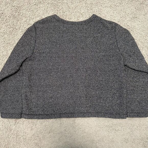 LL Bean Women's Gray Brass Button Up Long Sleeve Cardigan Sweater, Large - Picture 6 of 6